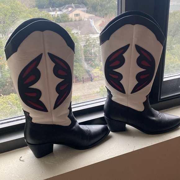 Black & red cowgirl boots - Picture 2 of 7